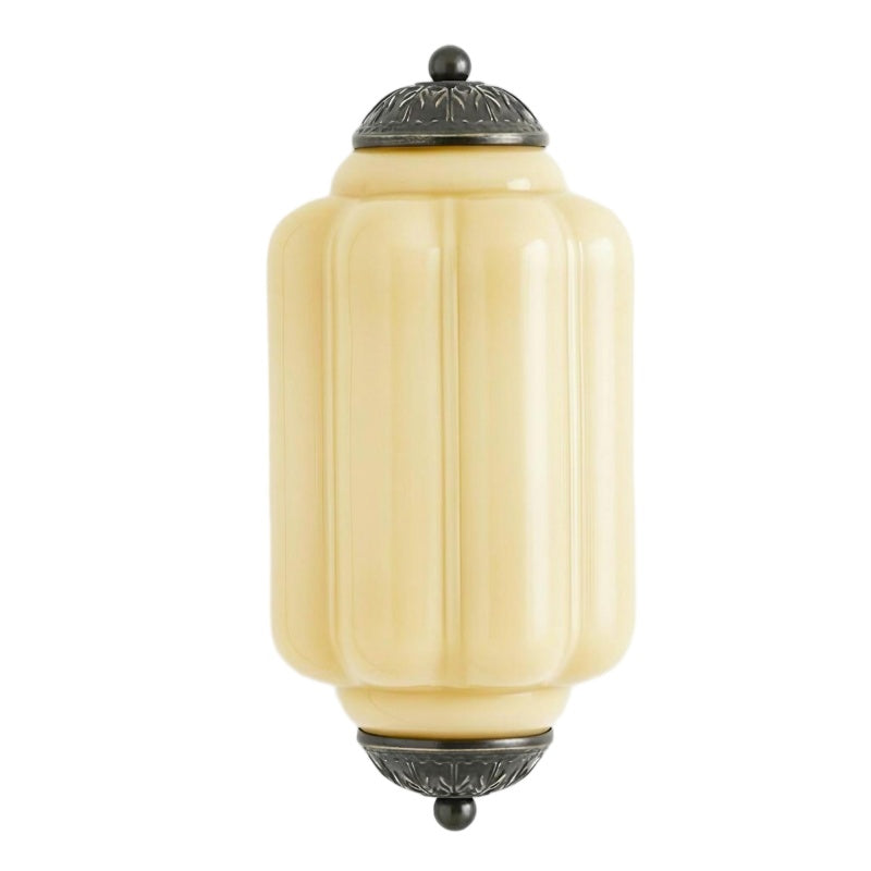 Eloise Flush Mount Sconce - Vintage Milk Glass Light for Bedside
