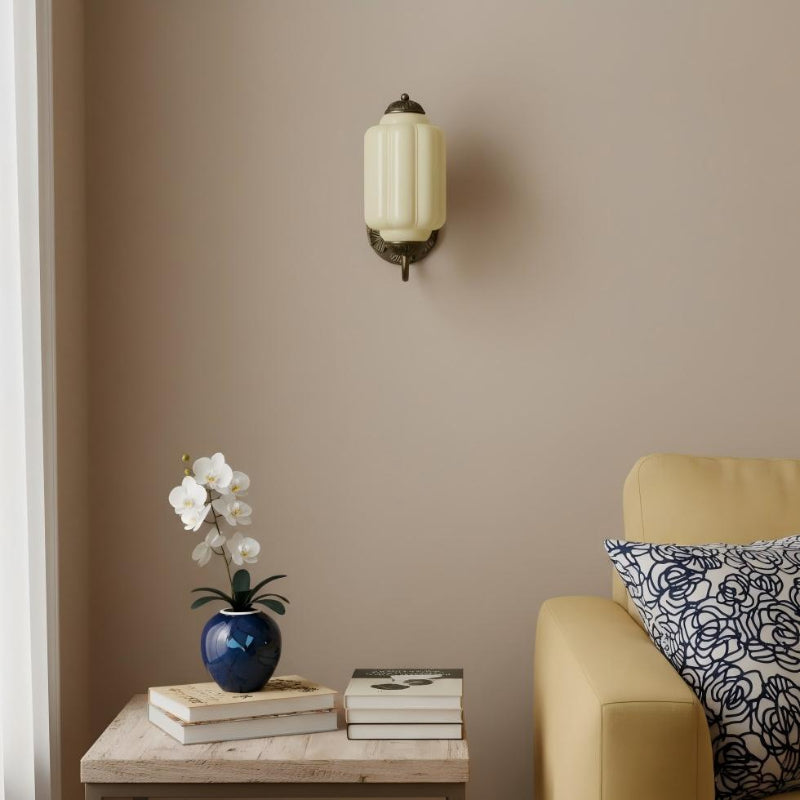 Milk Glass Vintage Eloise Bedside Wall Sconce