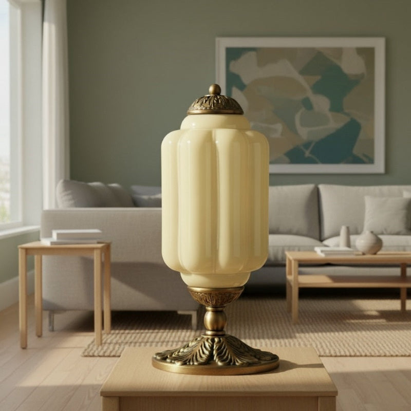 Vintage Milk Glass Eloise Table Lamp