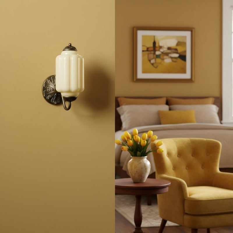 Milk Glass Vintage Eloise Bedside Wall Sconce