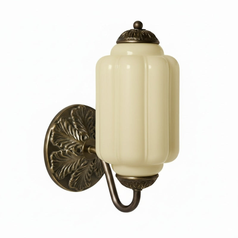 Milk Glass Vintage Eloise Bedside Wall Sconce