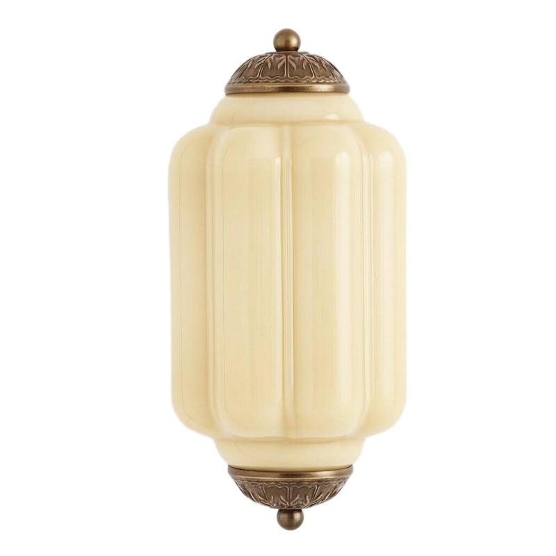 Eloise Flush Mount Sconce - Vintage Milk Glass Light for Bedside
