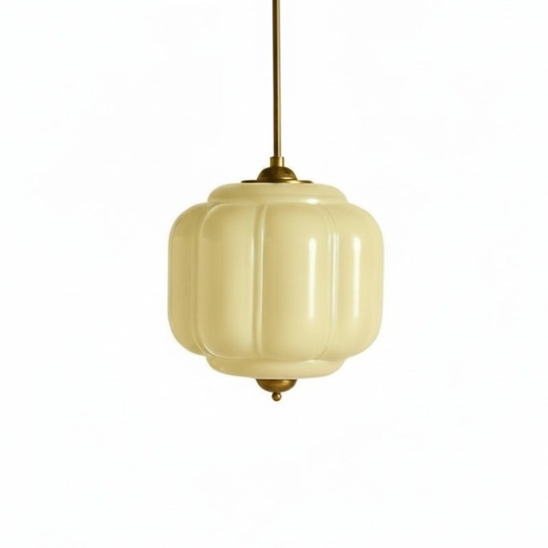 Eloise Vintage Pendant Light - Milk Glass Shade Light for Dining Room